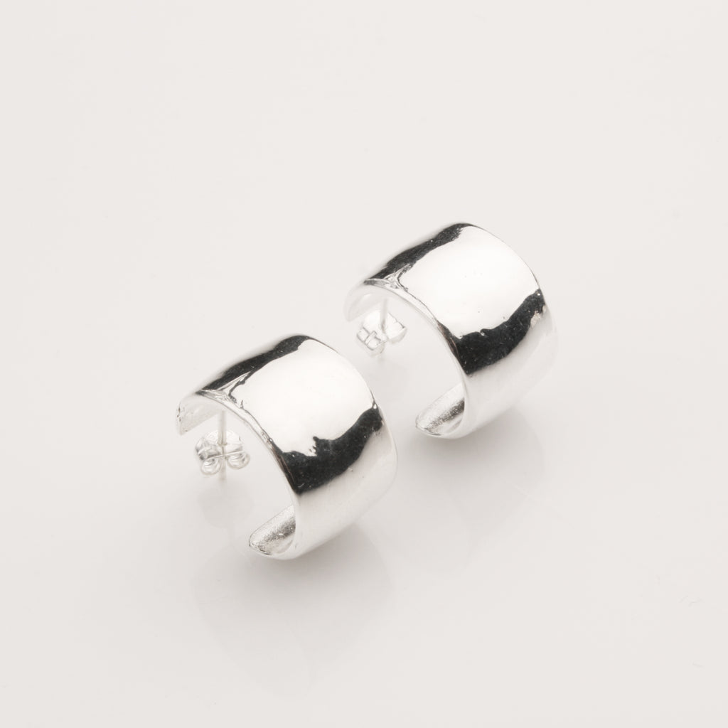 1.2 Wide Hoops - Silver