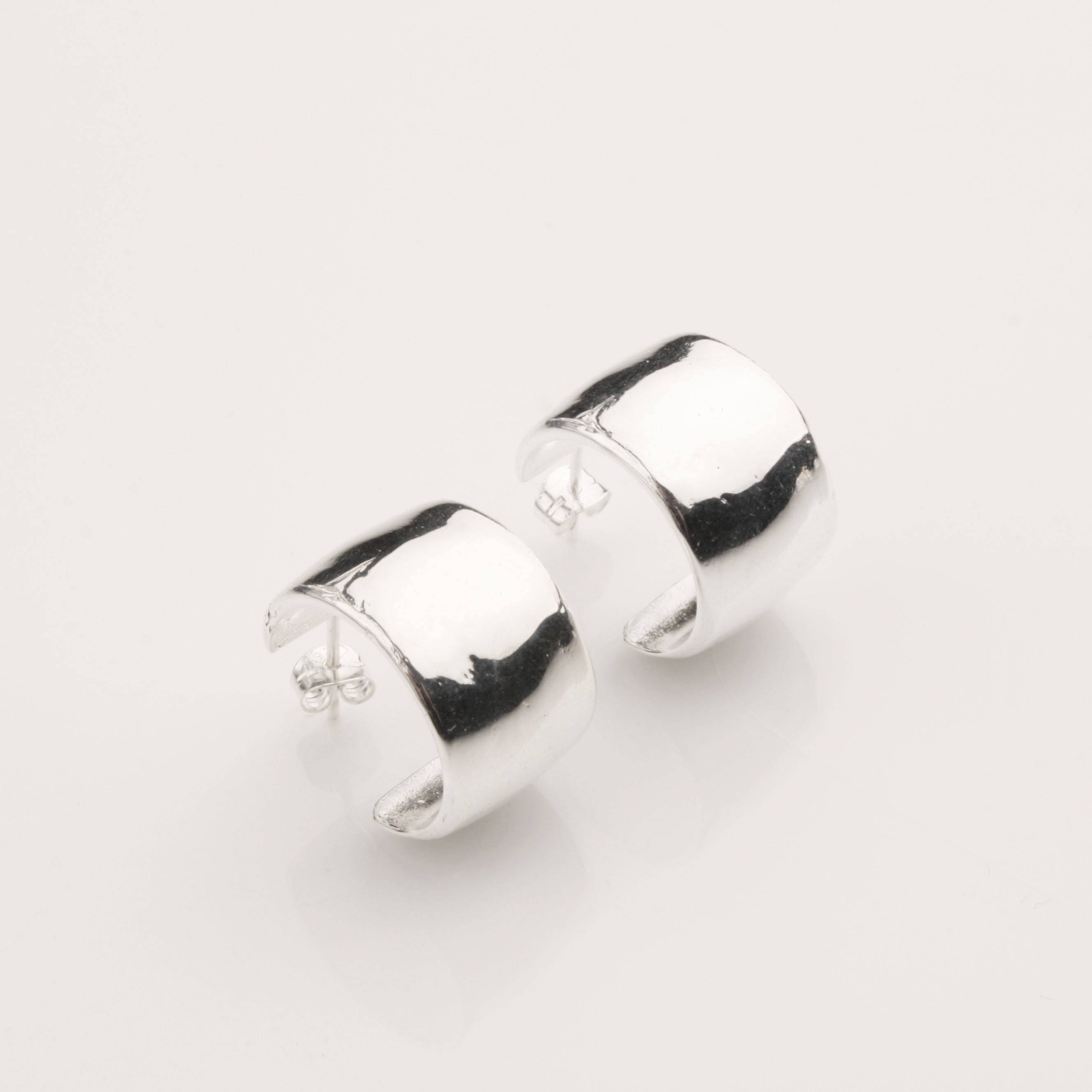 1.2 Wide Hoops - Silver