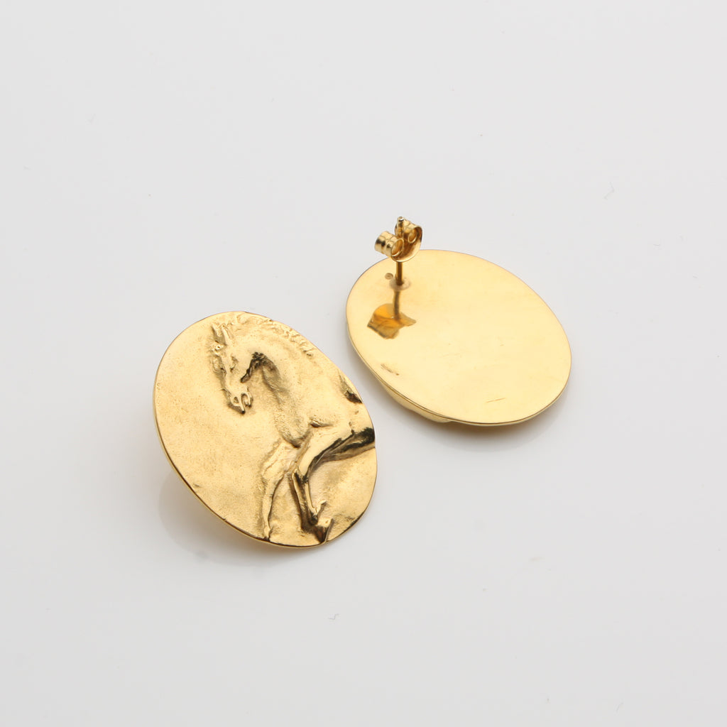 Equestrian Earring - Gold Vermeil