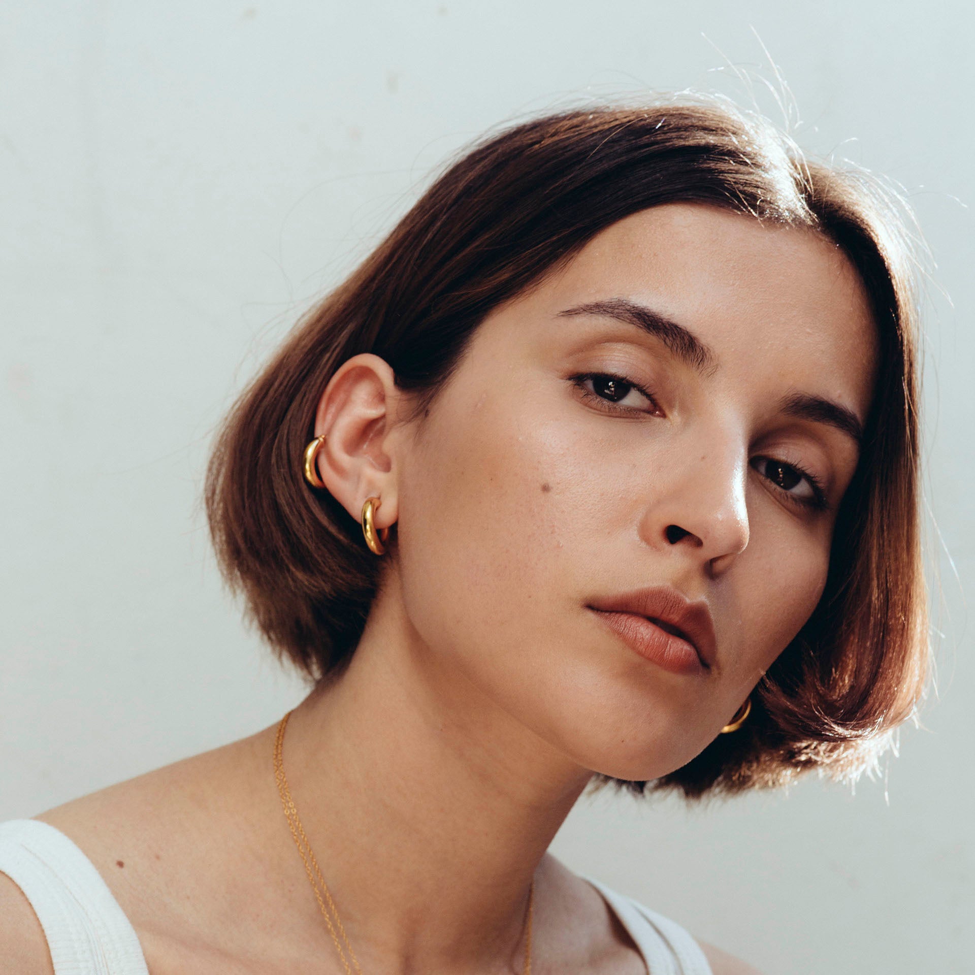 1.8 Thick Hoops - Gold Vermeil