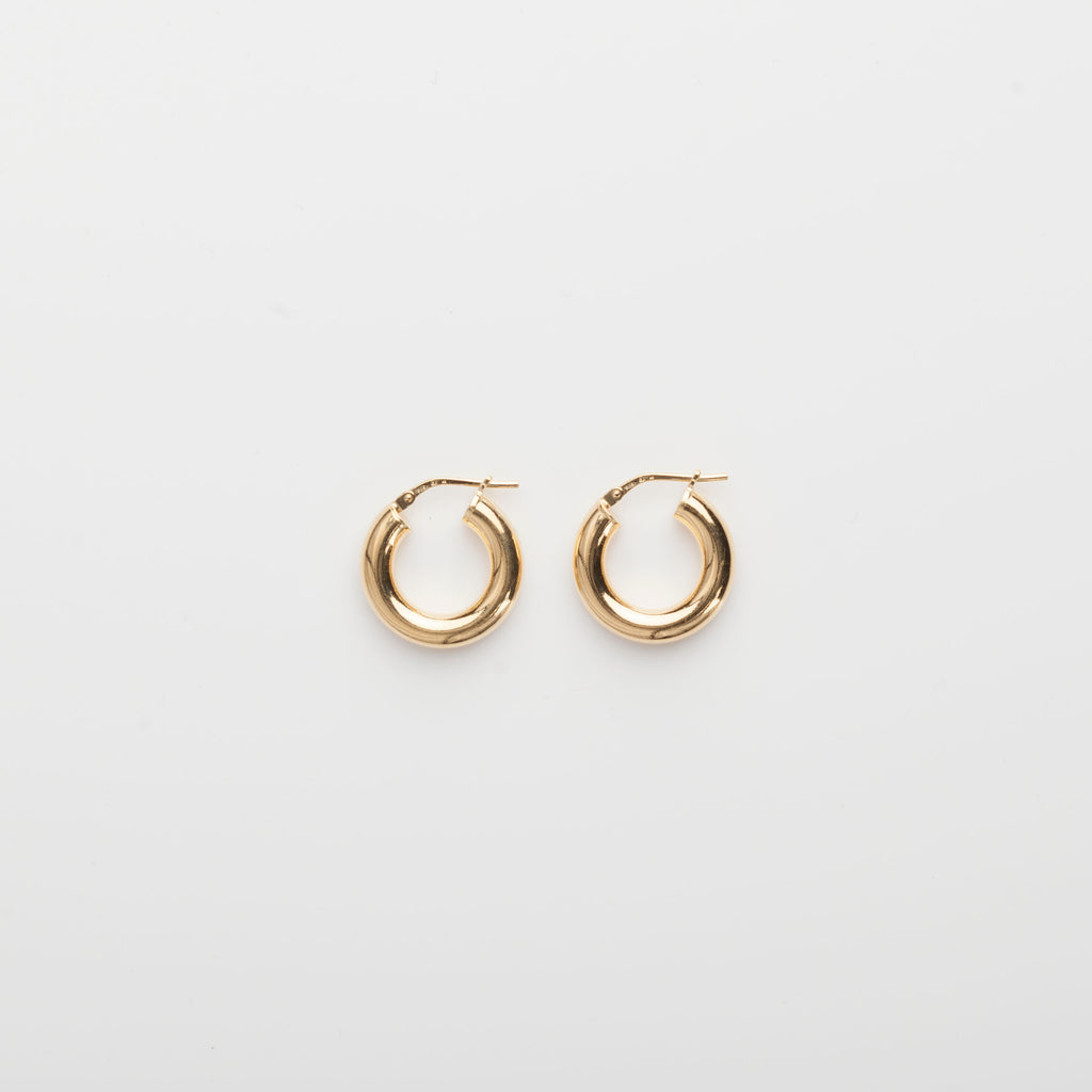 1.8 Thick Hoops - Gold Vermeil